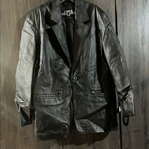 Vintage Leather Gallery Leather Dress Jacket Size 44